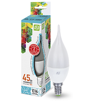 Лампа светодиодная ASD Standart СА37 Свеча на ветру E14 220В 5Вт 450Лм 4000К 37х115мм картинка 